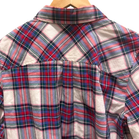 Talbots Womens Pink Plaid Button Up Shirt Size XP Long Sleeve Classic Preppy - Picture 8 of 12